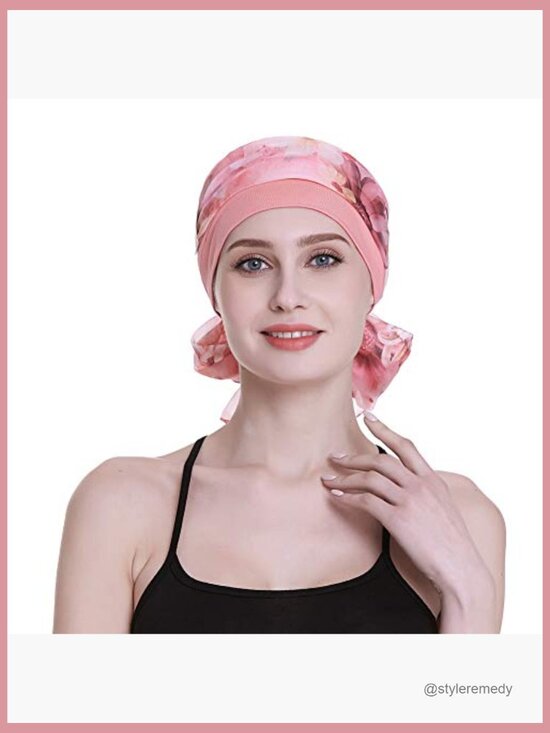 Chemo Cap with Silky Scarf for Hair Loss Sleep Beanie main image 6